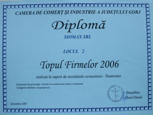 diploma topul national - loc 2